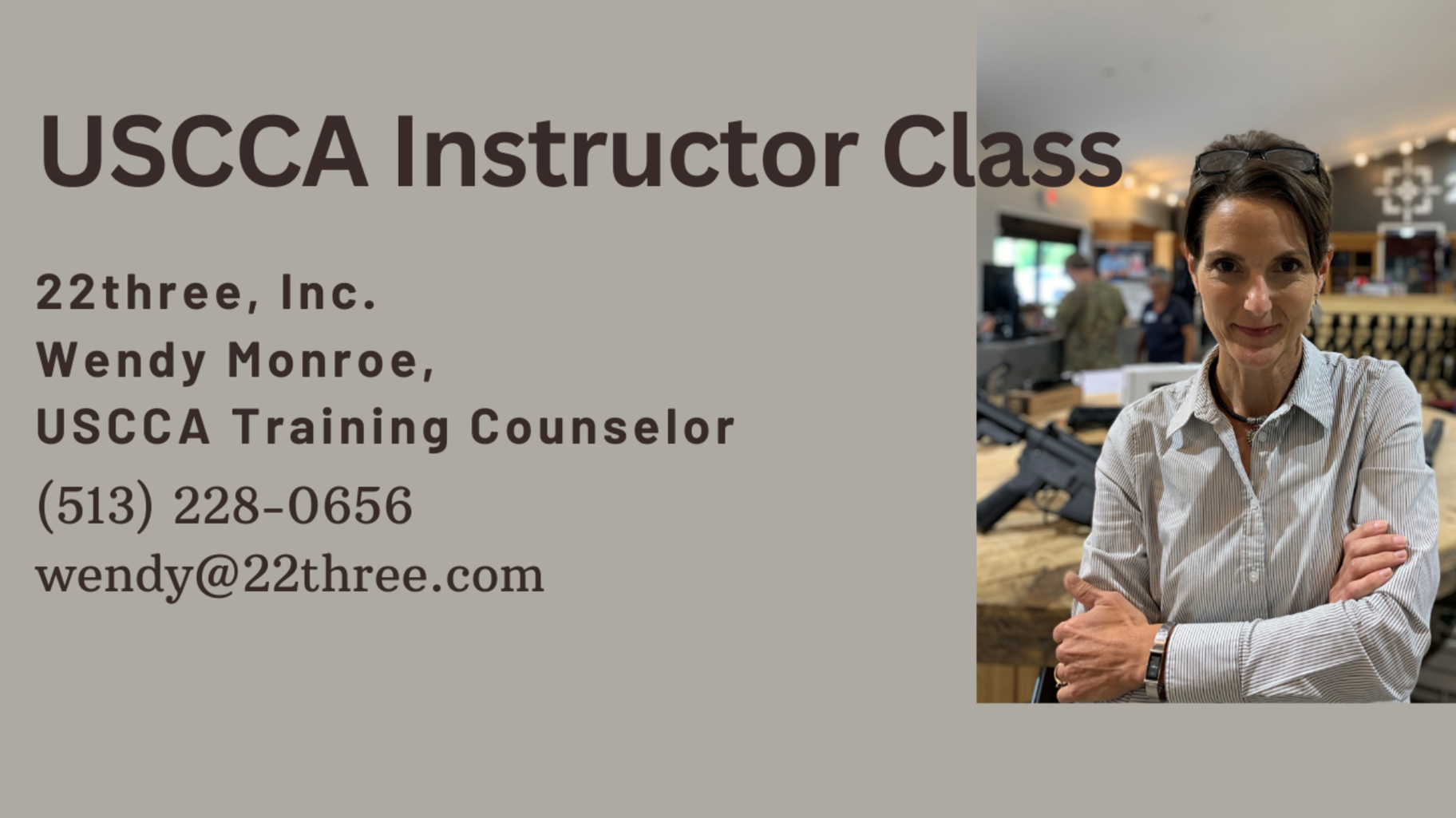 Wendy Monroe, Certified Instructor at 22three Inc.